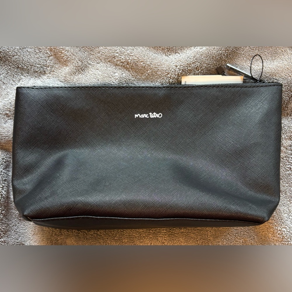 NWT Marc Tetro Dog & Sunflower Print Cosmetic Makeup Bag Pouch - Picture 3 of 6